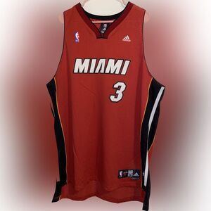 EUC Adidas NBA Miami Heat Dwayne Wade #3 Jersey 2XL
